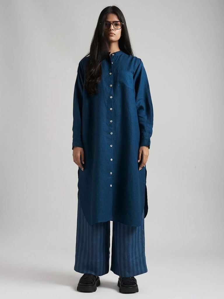 Indigo Linen Tunic