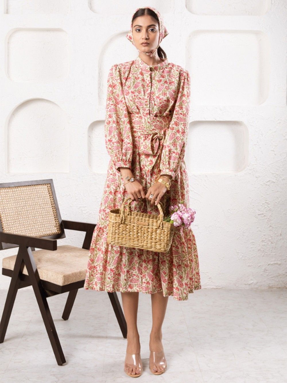 the loom - Pink Hand Block Printed Cotton Dress