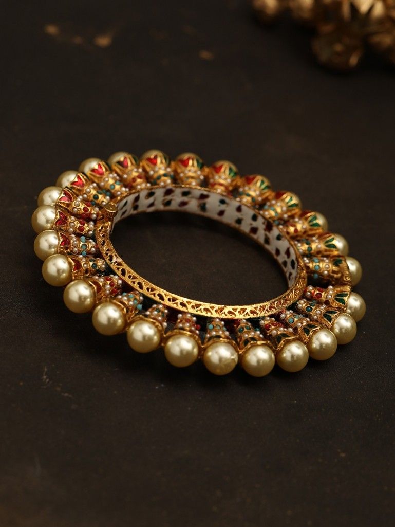 Gold Plated Handcrafted Metal Bangles