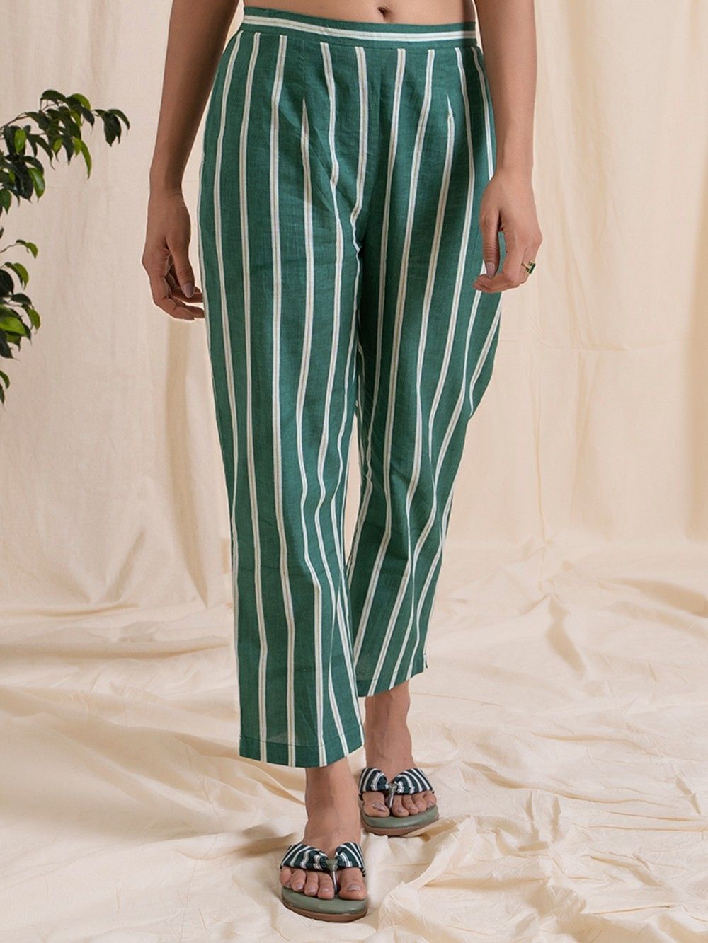 Discover 82+ green striped pants latest