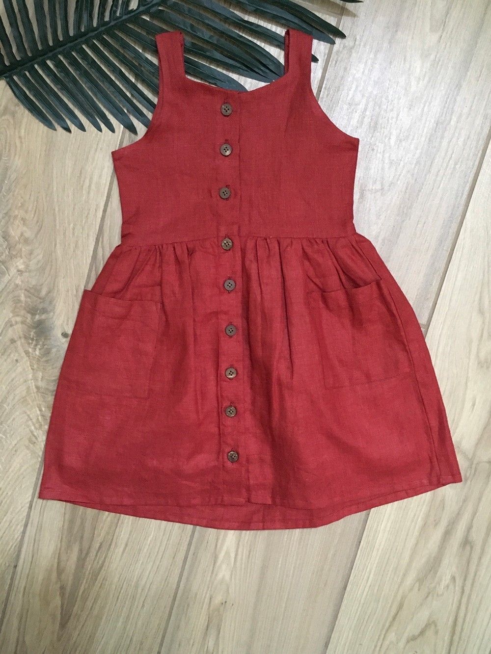 Buy Red Linen Shirt Dress | THPK42/HAPO2 | The loom