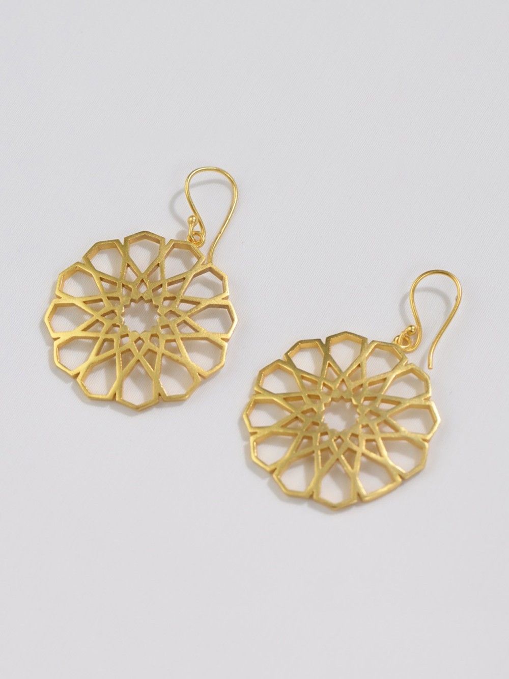 Buy Gold Plated Handcrafted Brass Flower Earrings | KV_Jhrcr_Earring ...