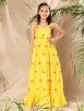 Yellow Embroidered Cambric Cotton Dress