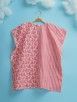 Pink Hand Block Printed Cotton Mulmul Kaftan