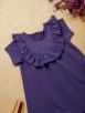 Purple Cotton Ruffled Dress