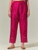 Pink Hand Embroidered Chanderi Silk Pants