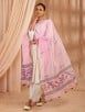 Pink Handloom Cotton Blend Jamdani Dupatta
