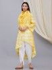 Yellow White Tie and Dye Cotton Suit - Set of 3