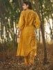 Yellow Printed Chanderi Suit with Chiffon Dupatta - Set of 3