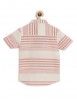 Off White Pink Embroidered Cotton Shirt