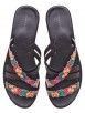 Multicolor Printed Faux Leather Slip Ons