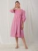 Pink Pintuck Cotton Dobby Dress
