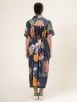 Multicolor Printed Cotton Dress with Belt