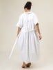 White Cotton Oversized Dress with Belt