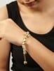 Gold Toned Handcrafted Metal Kundan Bracelet
