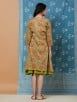 Green Hand Block Printed Cotton Jacket with Sleeveless Dress - Set of 2