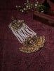Gold Toned Handcrafted Metal Kundan Passa