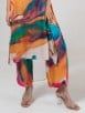 Multicolor Printed Modal Silk Kurta with Pants- Set of 2