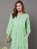 Green Chikankari Cotton Dress