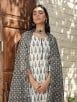 Off White Hand Block Printed Cotton Suit- Set of 3