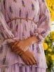 Lavender Printed Chiffon Dress