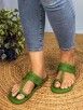 Green Handcrafted Leather Slip Ons