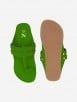 Green Handcrafted Leather Slip Ons
