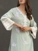Green Embroidered Cotton Kurta with Palazzo- Set of 2
