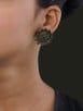 Silver Toned Handcrafted Brass Stud Earrings
