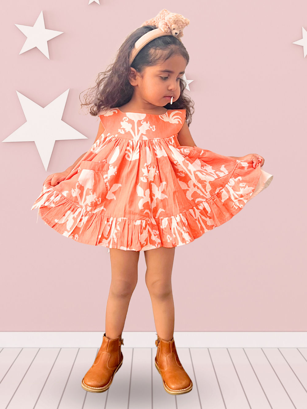 chinese dress ladies Peach Layered Dress & Light Peach Jeogori  Meehee Hanbok