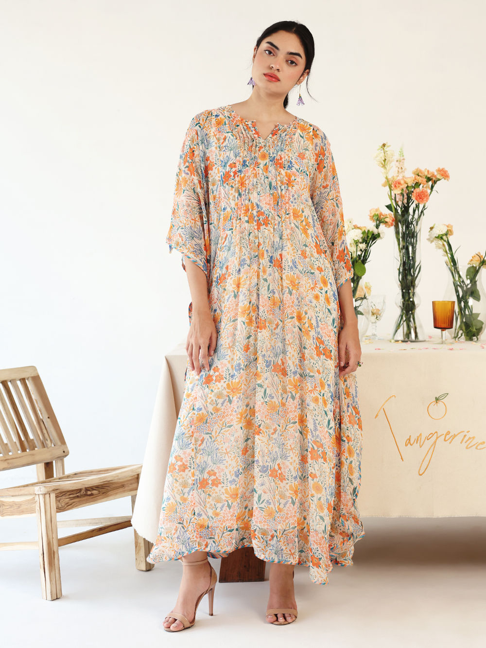 fitted lace wedding dress HDAfricanDress African Women 2024 Summer Kaftan Chiffon Dress –  hdafricandress main image 1