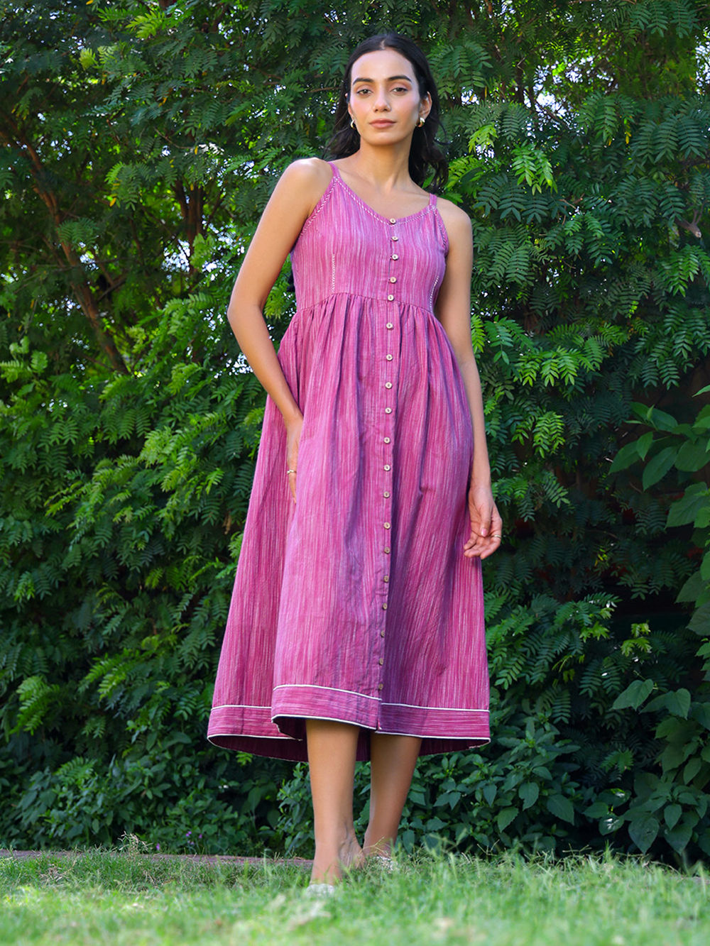 mauve cotton dress Purple Cotton Dress 2X