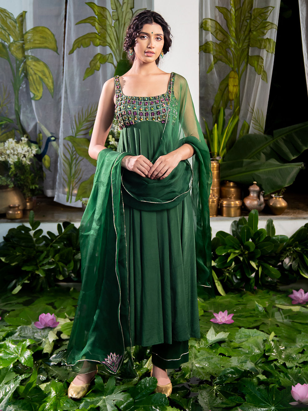 green paisley maxi dress Green Paisley Puff Sleeve Maxi Dress
