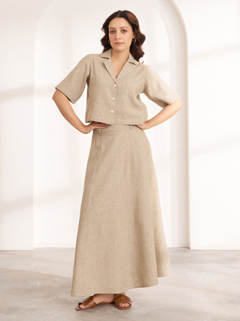 Beige Hemp Skirt