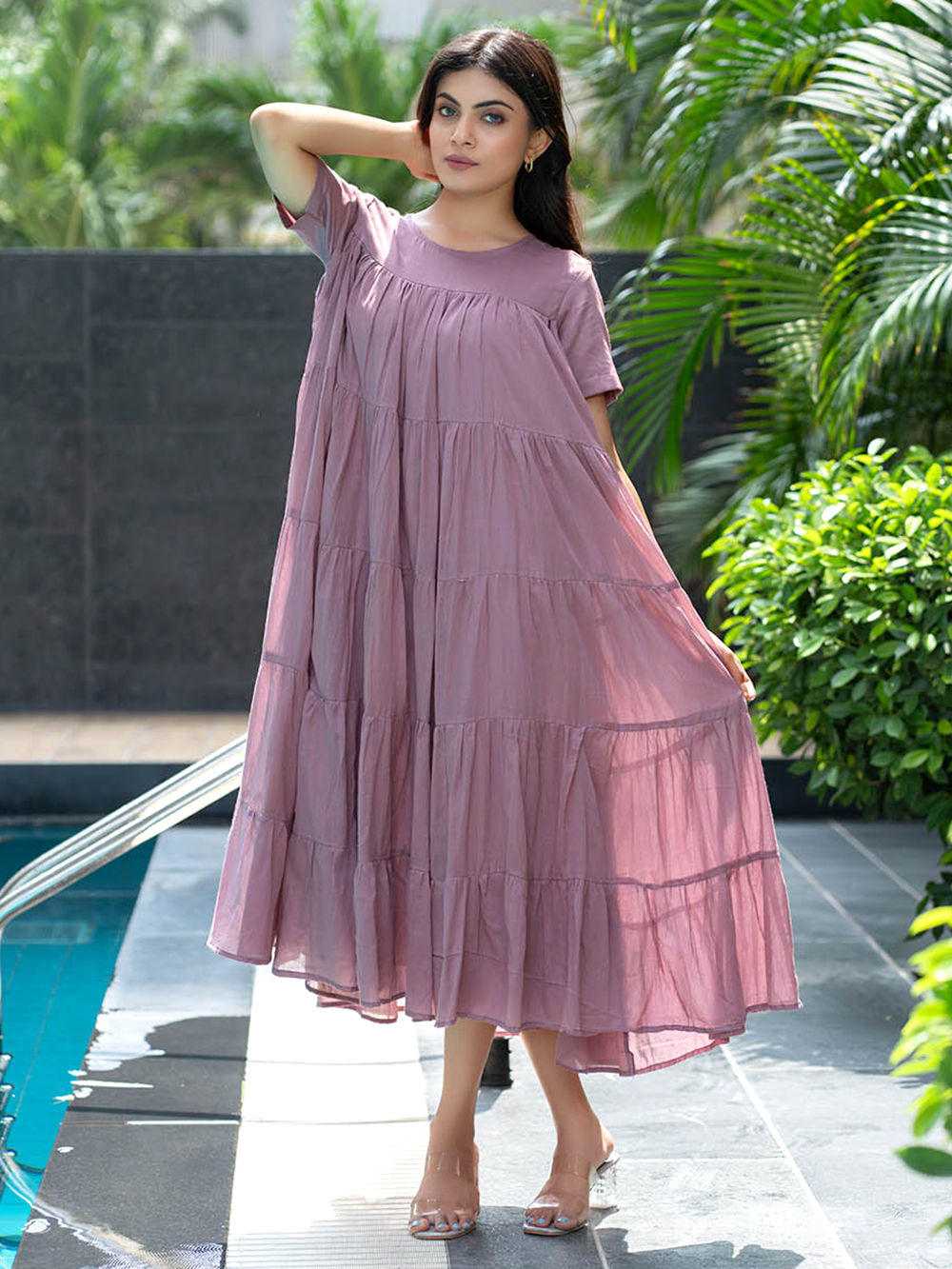 Mauve Cotton Dress