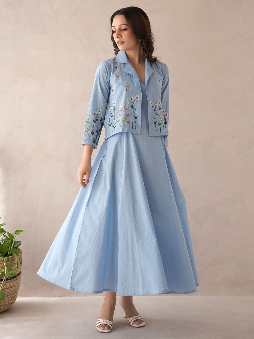 princess polly baby blue dress Light Blue Straight Neck Maxi Dress