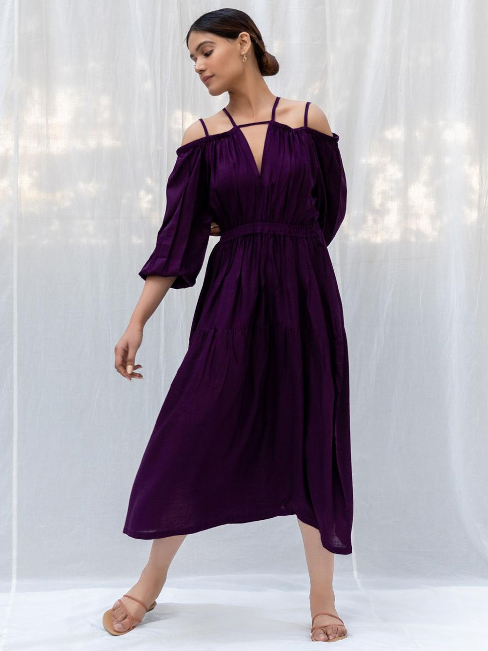 Purple Cotton Dress