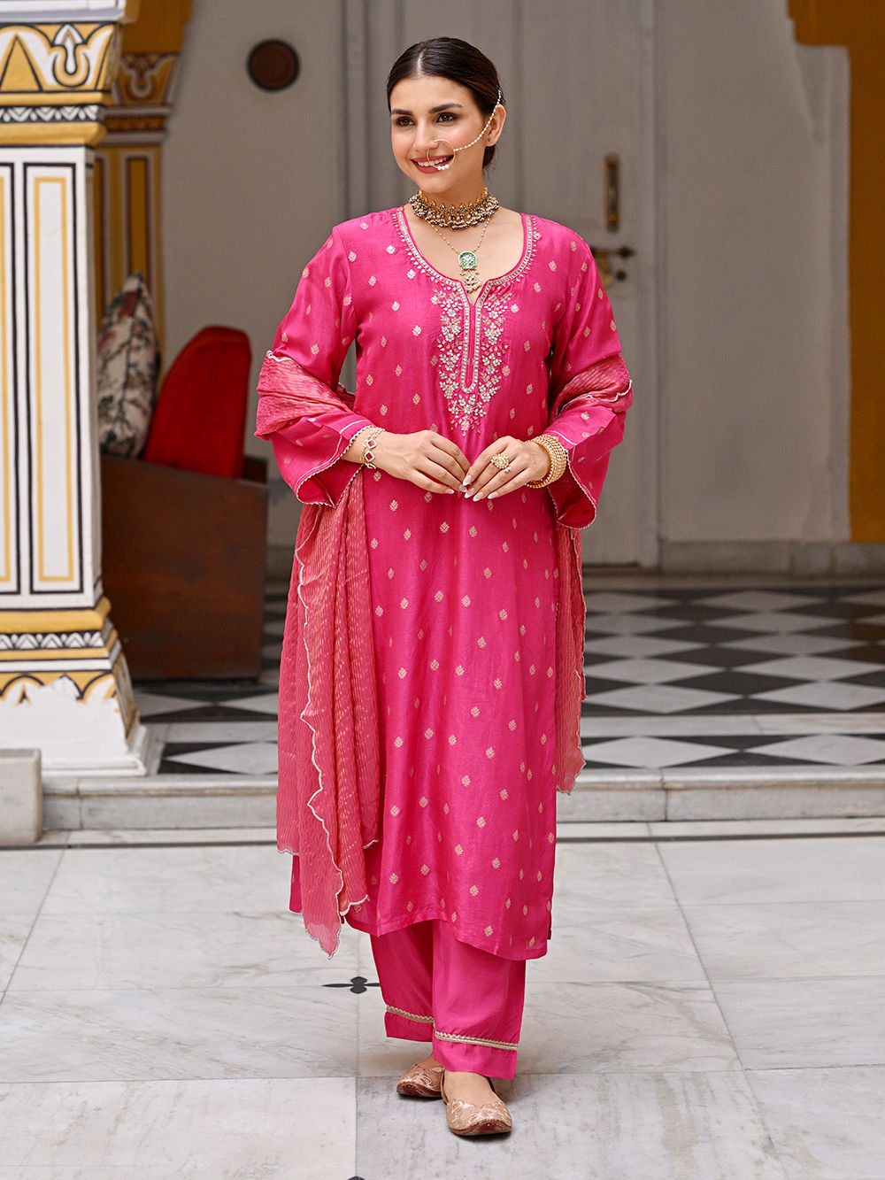 banarasi silk silk suit design for stitching