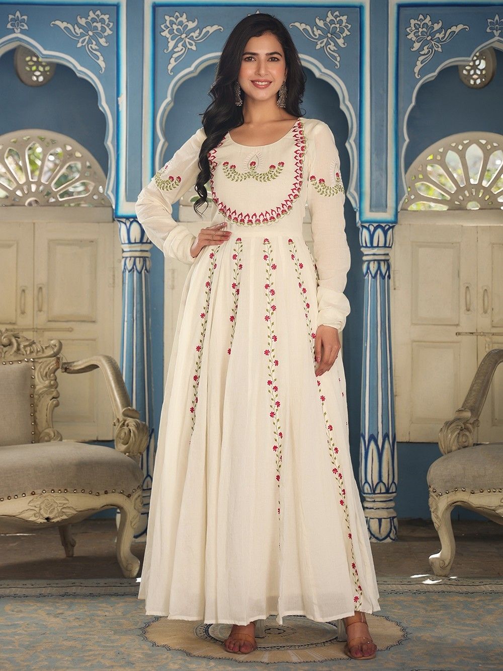 sachin and babi light blue dress Designer Engagement Outfits For Women main image 0