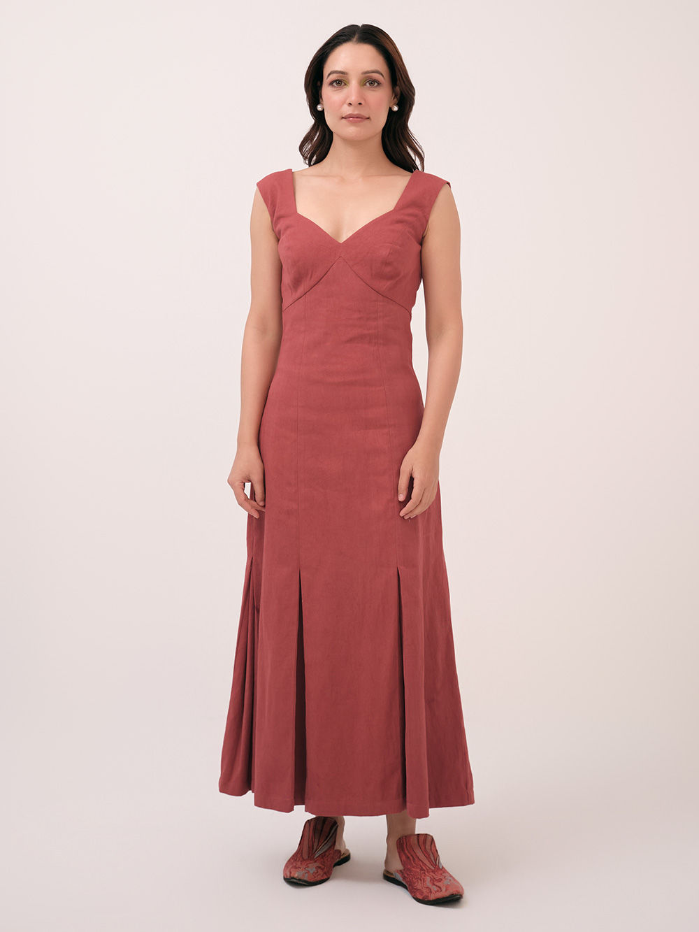 strapless open back dress I Am Delilah Jade Maxi Dress Berry main image 1