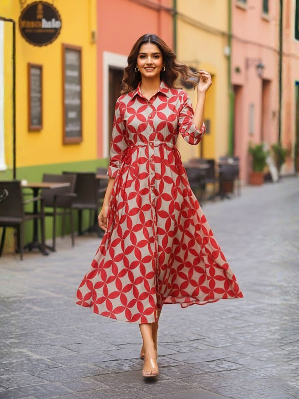 strapless open back dress Salam Manjal Embroidered Thoub Modest Fashion Dress main image 0