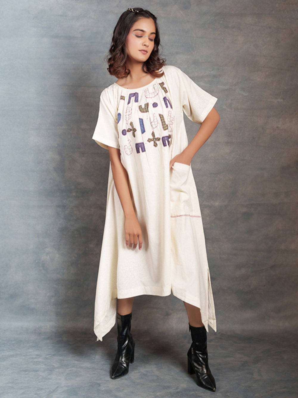 cotton night dress button front HANRO Deluxe Tank Gown | White Colorful floral cotton 1960s Lovely womens cotton nightgowns Buffie Embroidered Dress Suggested Age:3-4T