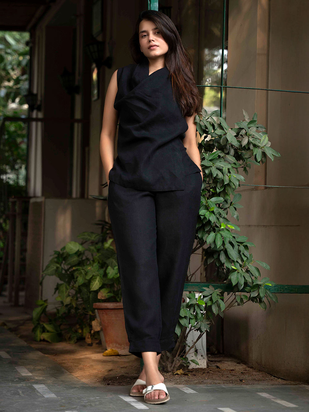 Womens Black Regular Co-ords