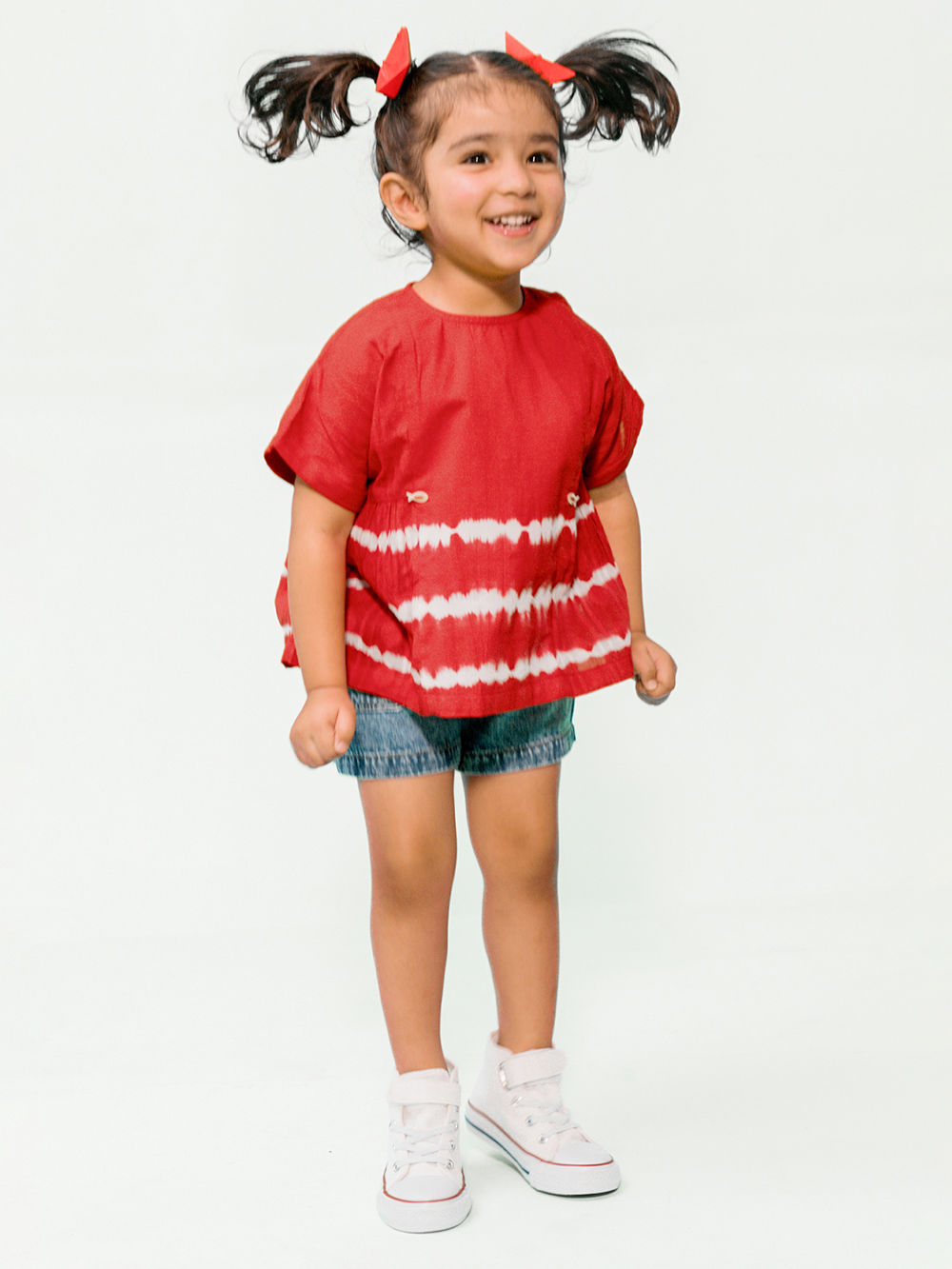 Red Tie and Dye Cotton Top