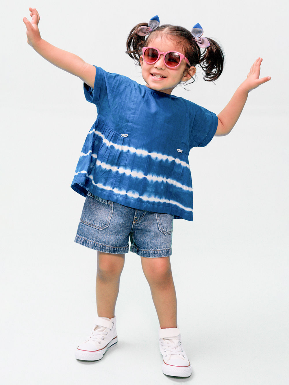 Blue Tie and Dye Cotton Top