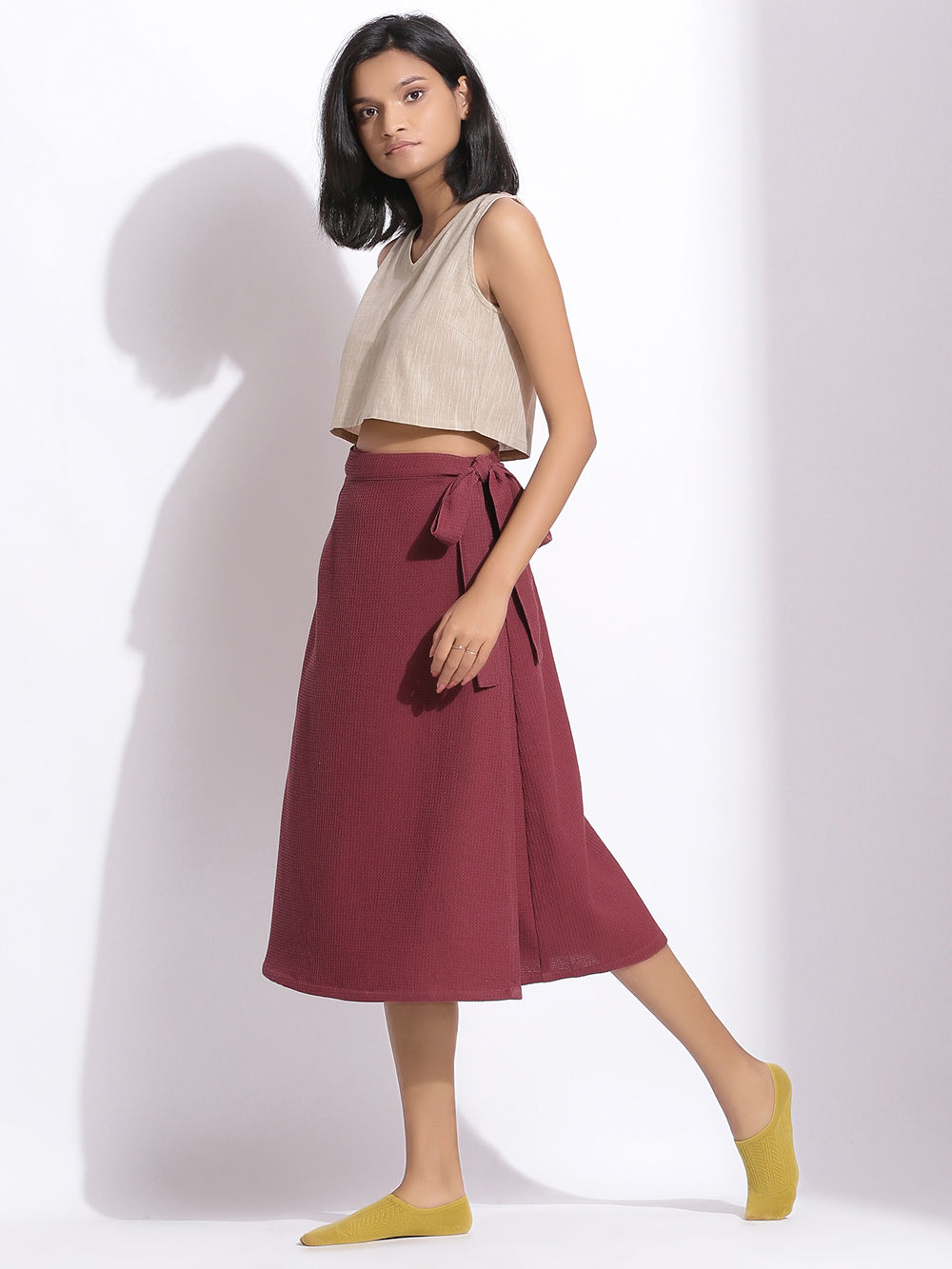 Red Cotton Skirt