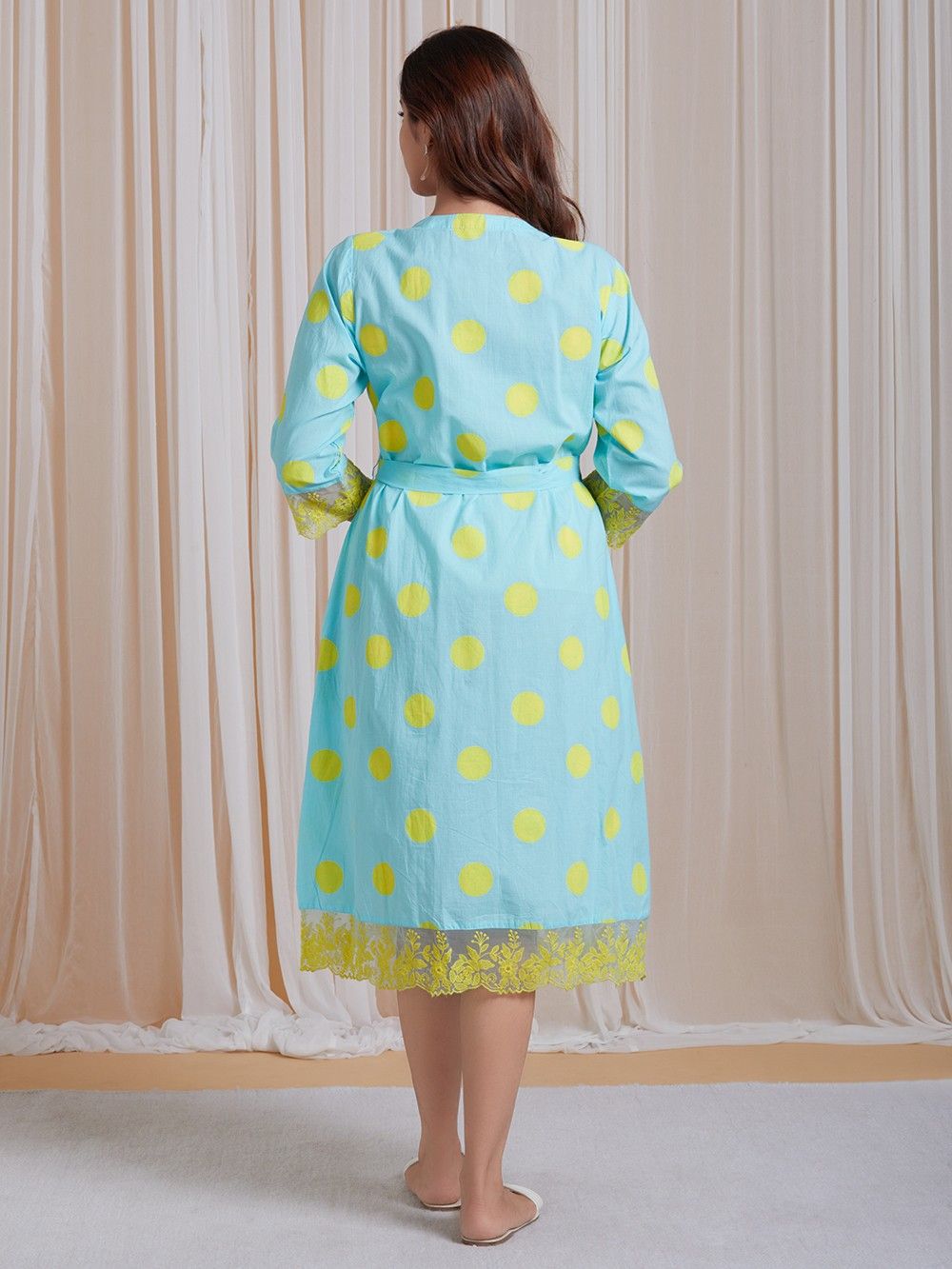 blue dress with yellow polka dots Zapaka Women Blue Polka Dots Vintage Dress Hepburn Style Swing Dress with Short Sleeves, Blue White Dot / L