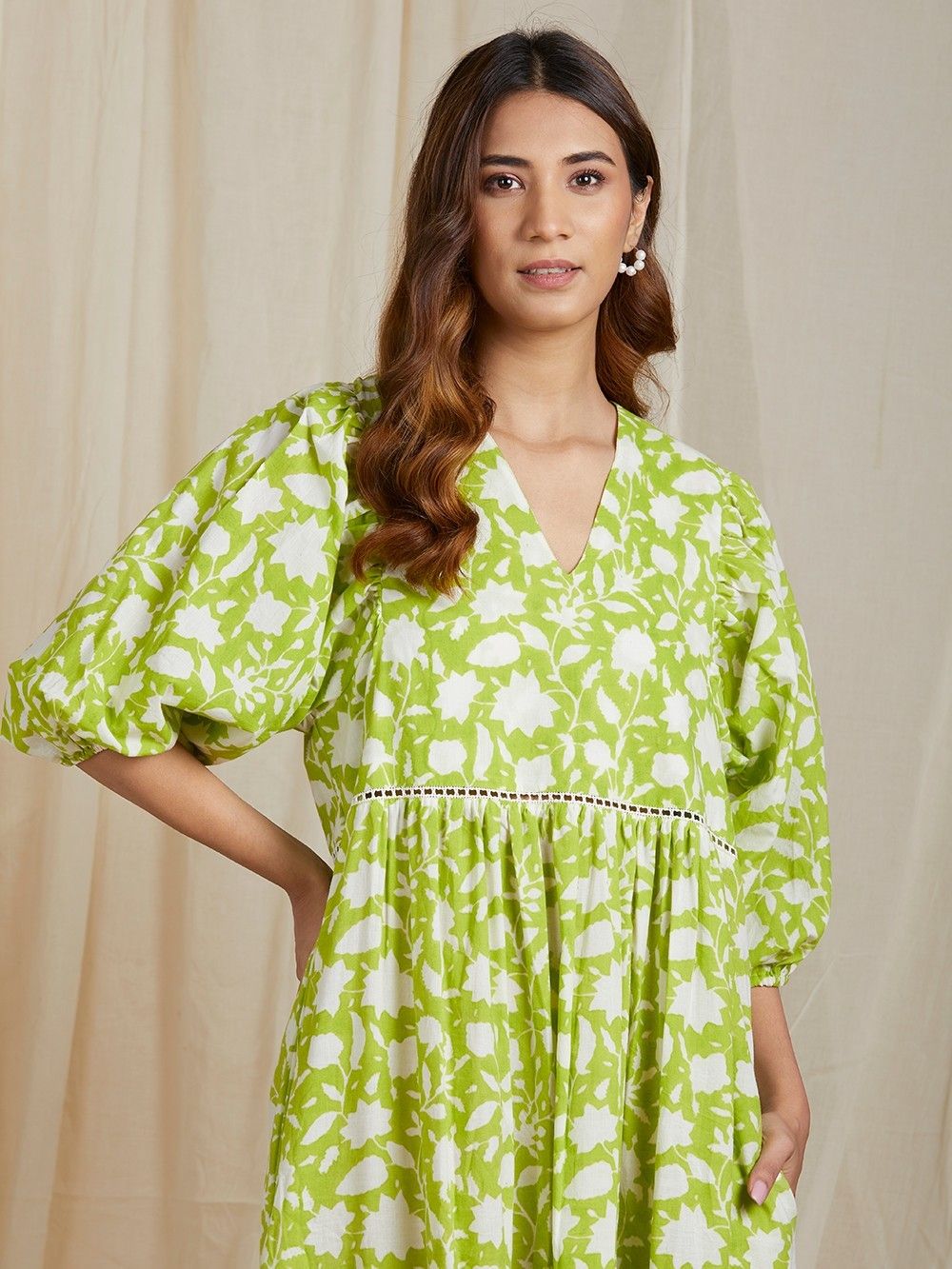 green cotton on dress Rihoas Women's Floral Sleeveless Mini Dress Garden Party Essential, Green / XL main image 0