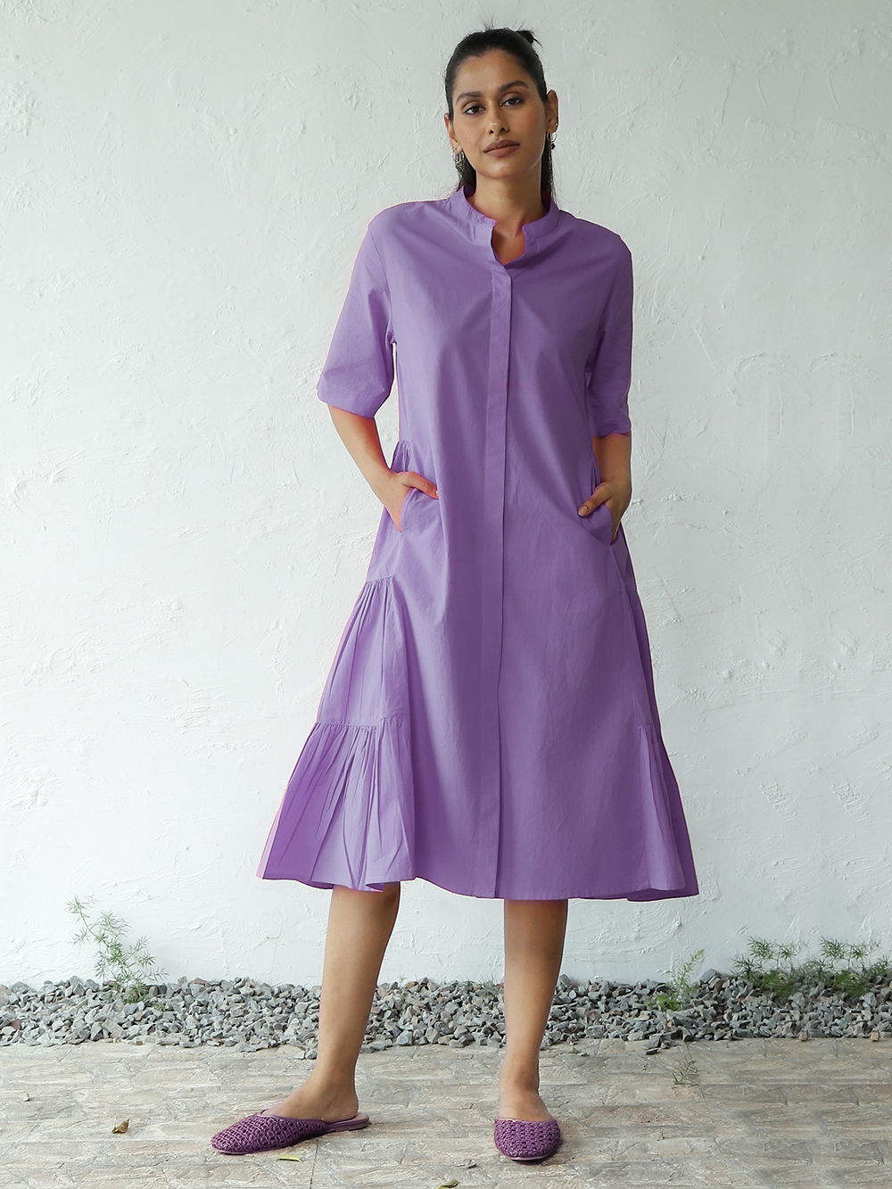 Lilac Cotton Dress