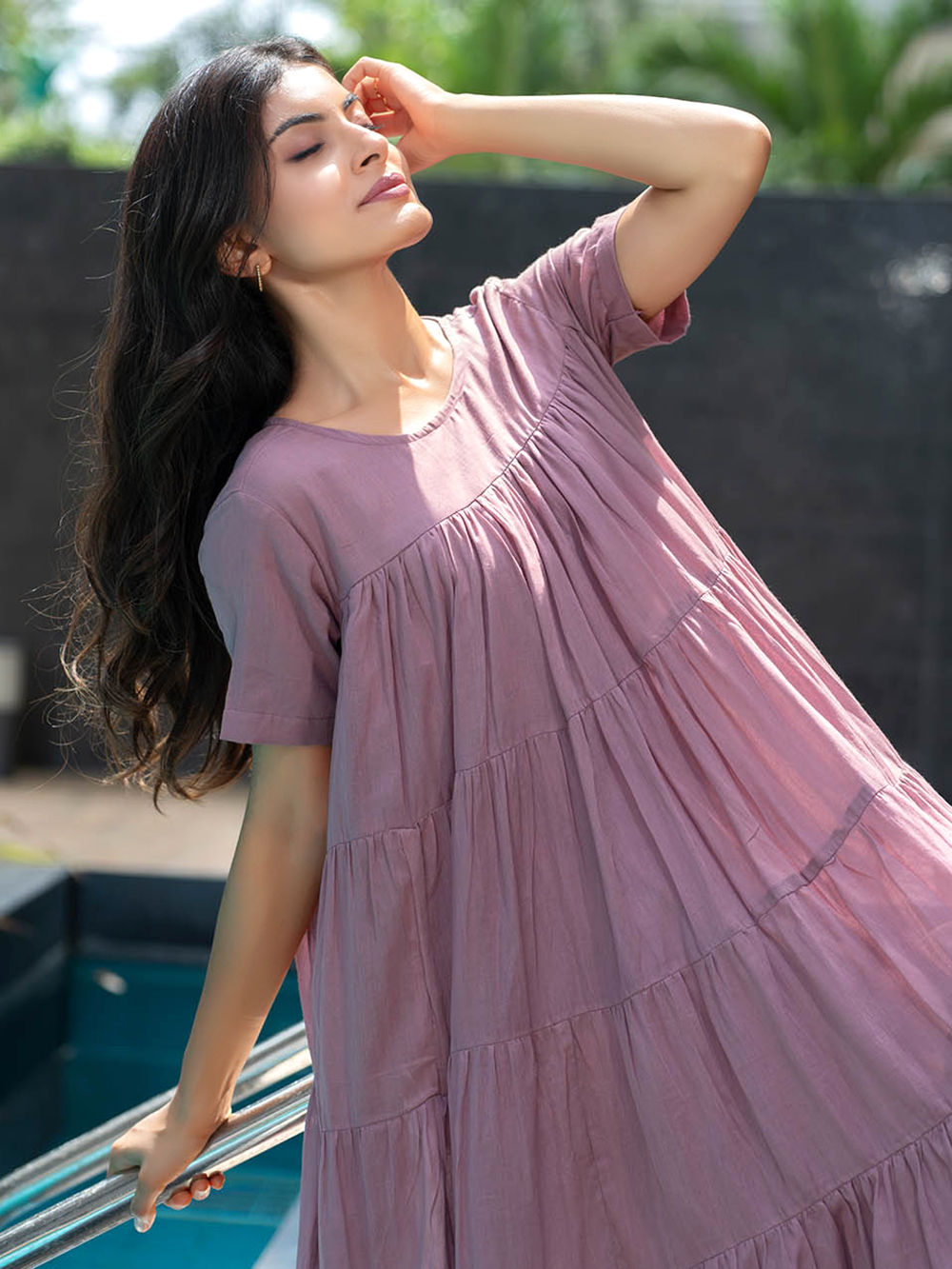 Mauve Cotton Dress